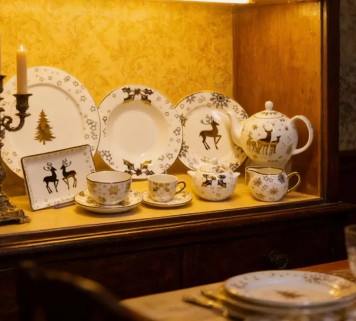 Flashing Decal Christmas Dinner Set suppliers