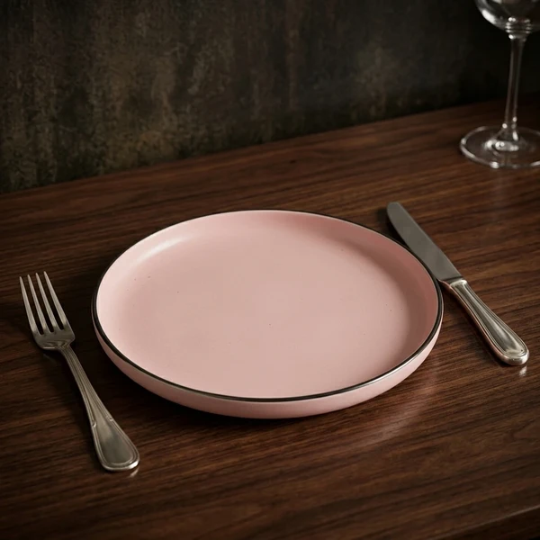 Pink Speckled Color Glaze Stoneware Dinnerware Set high quality